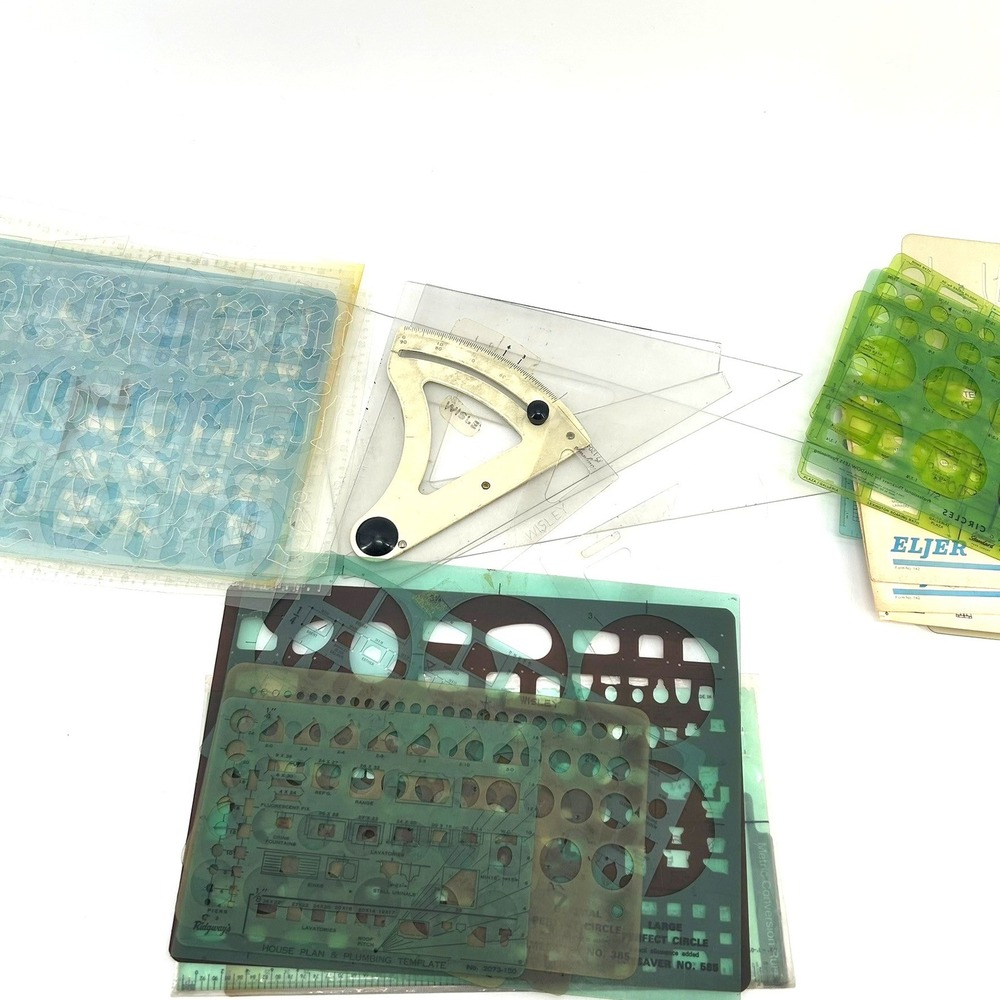 Vintage Drafting Templates Lot Pickett American Standard Architecture Tools